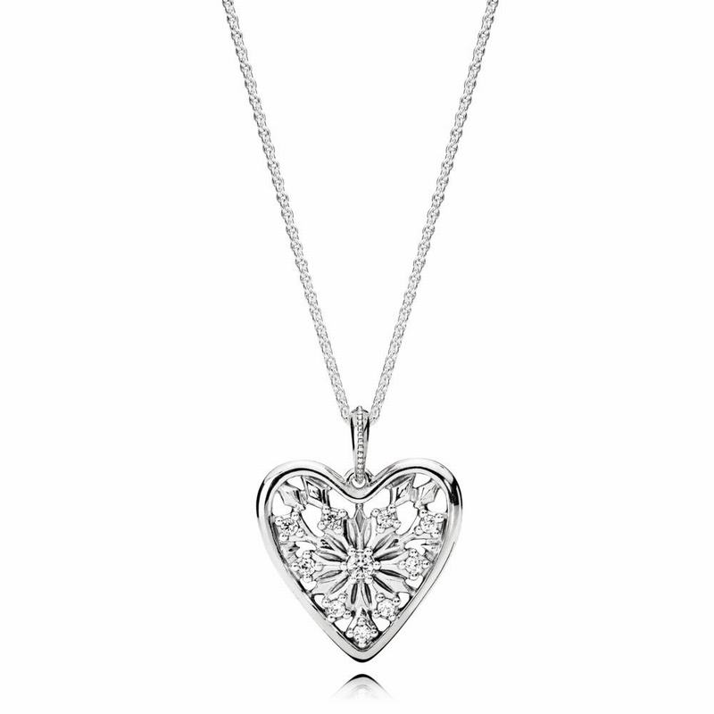 Pandora Heart of Winter Necklace Silver Egypt BJ1605492